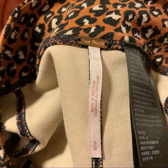 Free People Animal Print Bike Shorts “Lucky Strike” Cheetah Leopard High Rise - Picture 11 of 14
